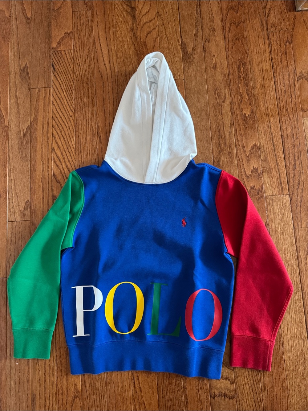 🎉Polo by Ralph Lauren- Kids Colorblock Hoodie(Size 8)🎉